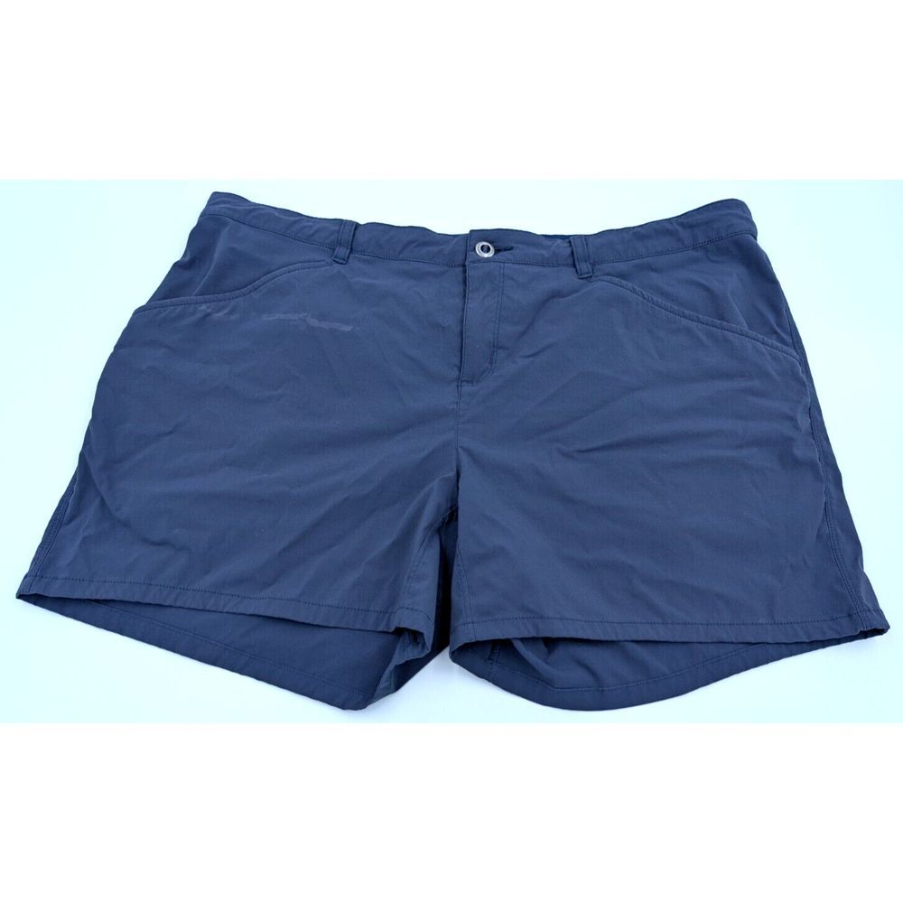 STAIN‎ Patagonia Women's Quandary Ripstop Shorts Size 18 Navy Blue 58091 STAIN